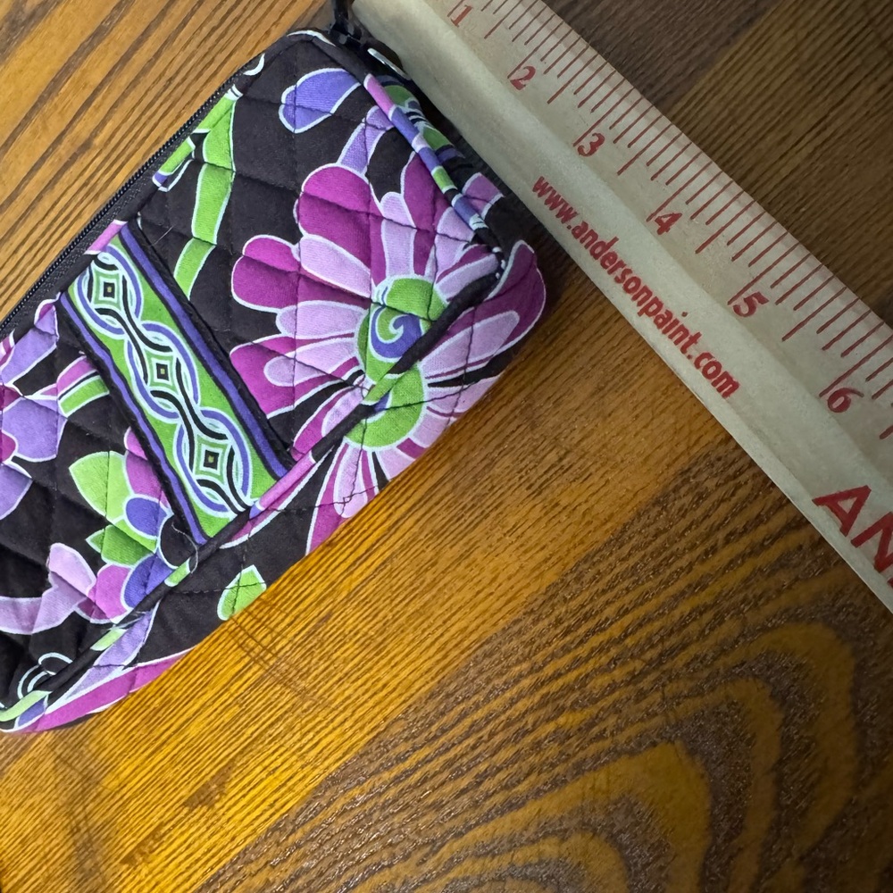 Vera Bradley Purple Punch Floral Wristlet Wallet ~ Like New - Picture 7 of 9